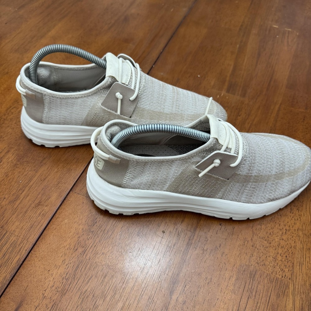 Hey Dude Slip On Shoes Womens Size 8 Beige Knit Comfort Lightweight Sneakers - Picture 5 of 6